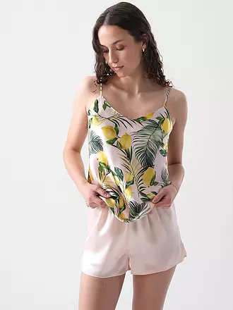 EVA BITZER | Top en soie champagne | gelb